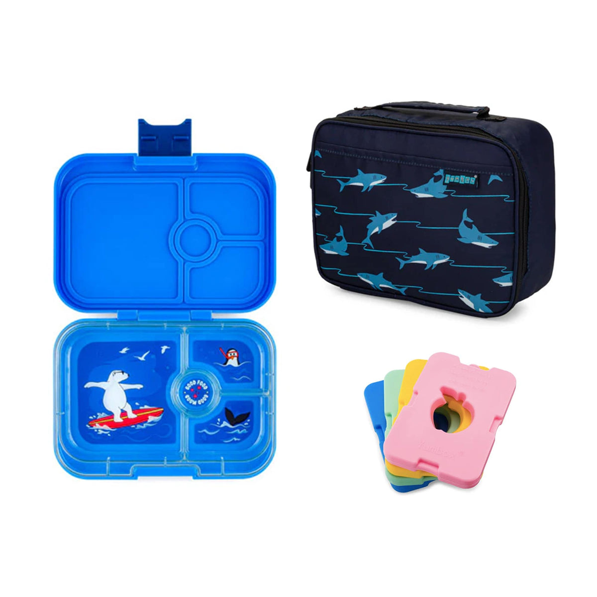 Yumbox Panino Bundle - Bento Lunch Box, Bag, Ice Pack