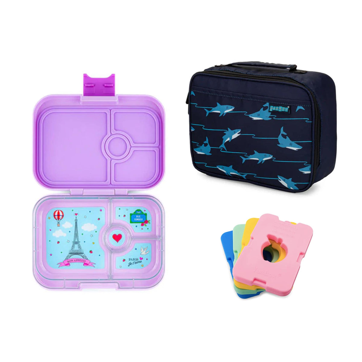 Yumbox Panino Bundle - Bento Lunch Box, Bag, Ice Pack