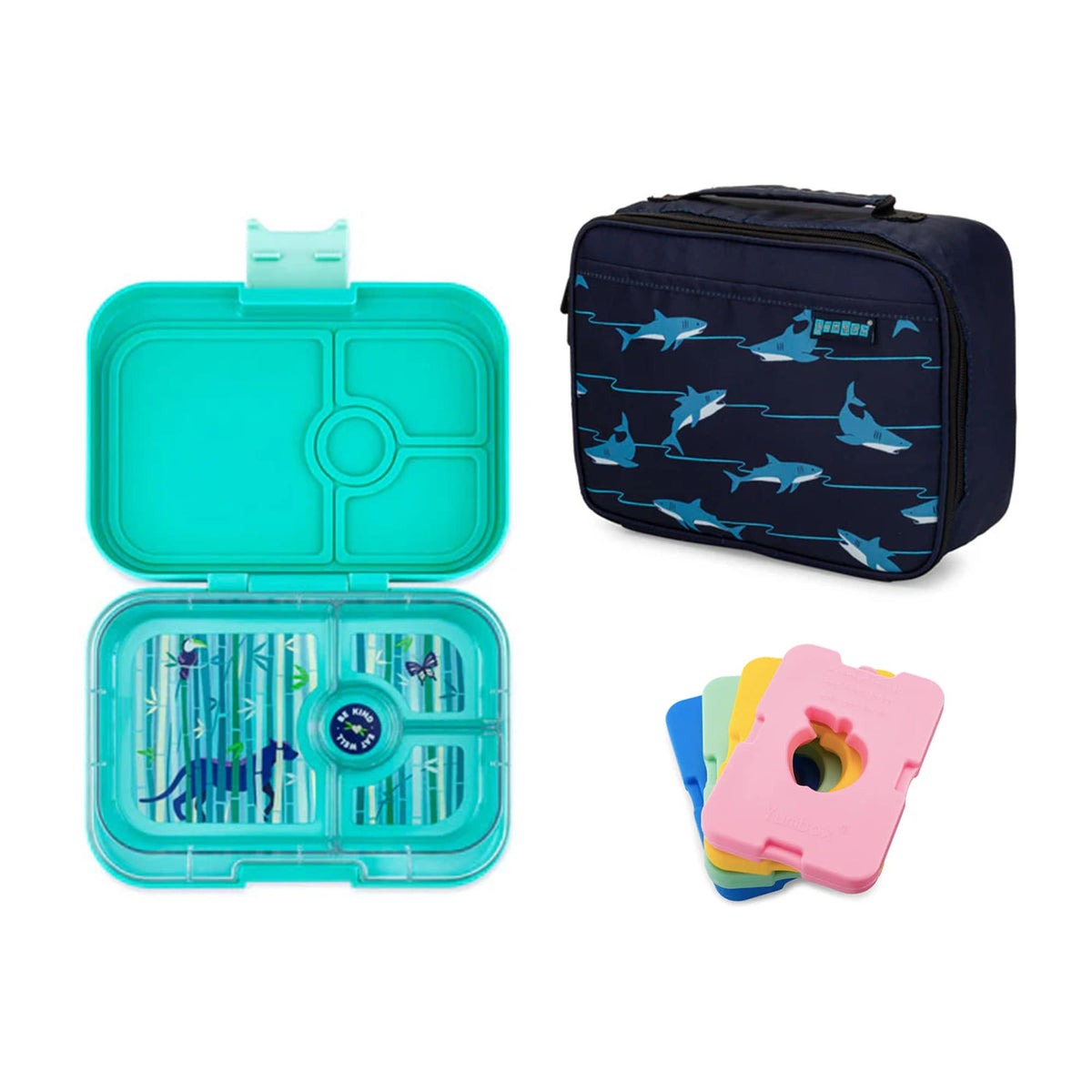 Yumbox Panino Bundle - Bento Lunch Box, Bag, Ice Pack