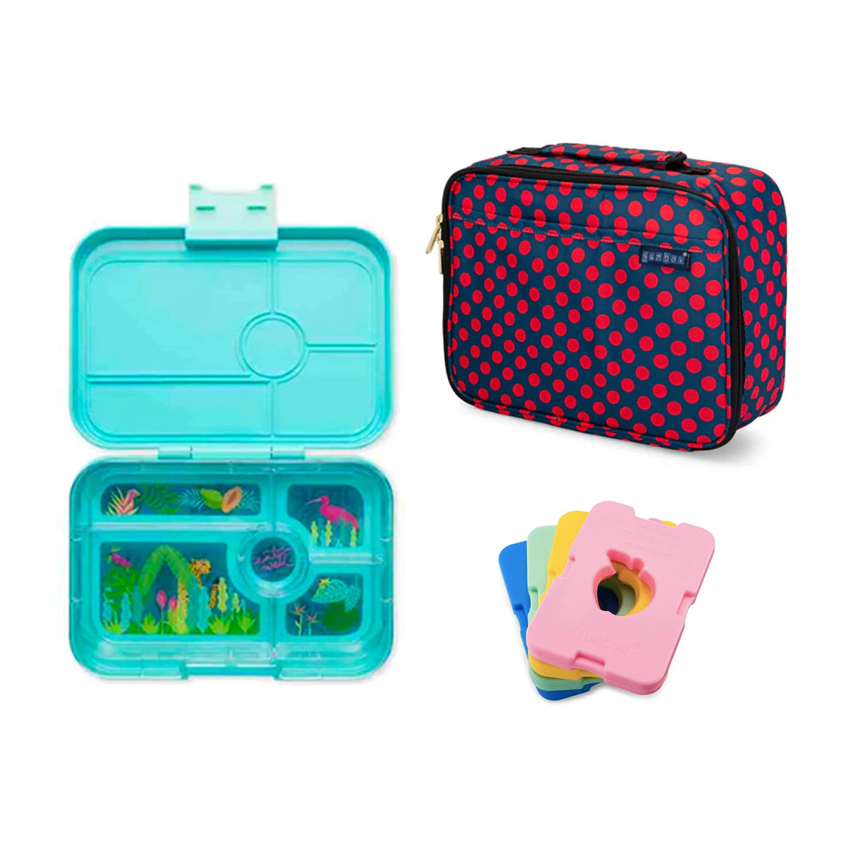 Yumbox Tapas Bundle - Bento Lunch Box, Bag, Ice Pack