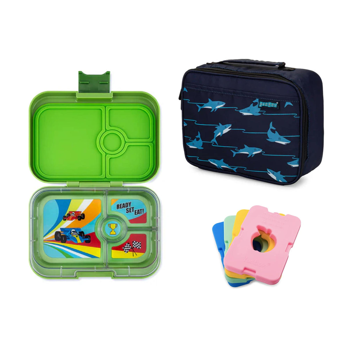 Yumbox Panino Bundle - Bento Lunch Box, Bag, Ice Pack