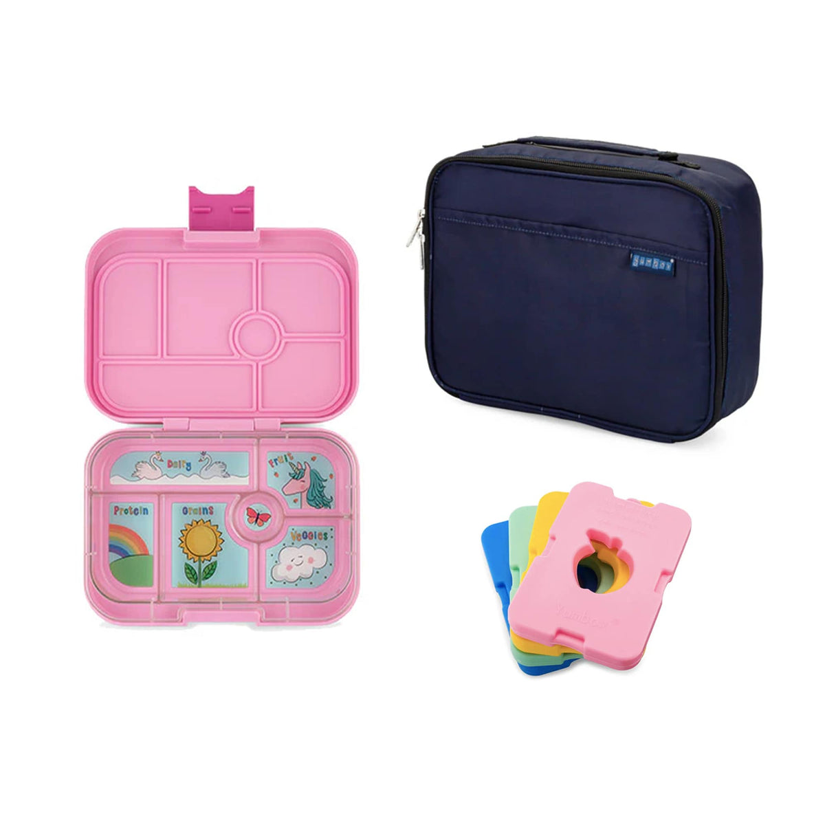 Yumbox Original Bundle - Bento Lunch Box, Bag, Ice Pack