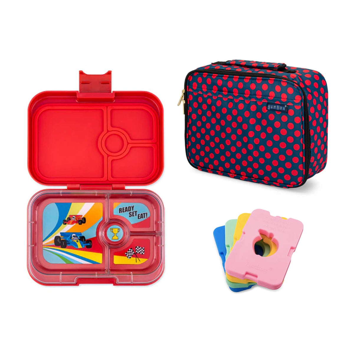 Yumbox Panino Bundle - Bento Lunch Box, Bag, Ice Pack