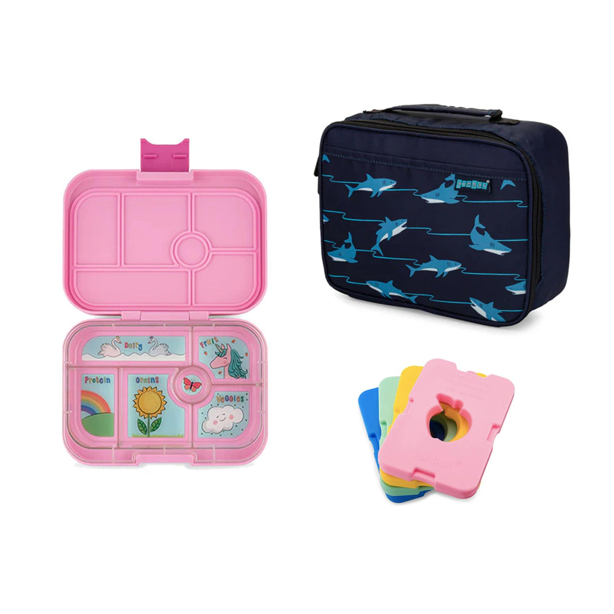 Yumbox Original Bundle - Bento Lunch Box, Bag, Ice Pack