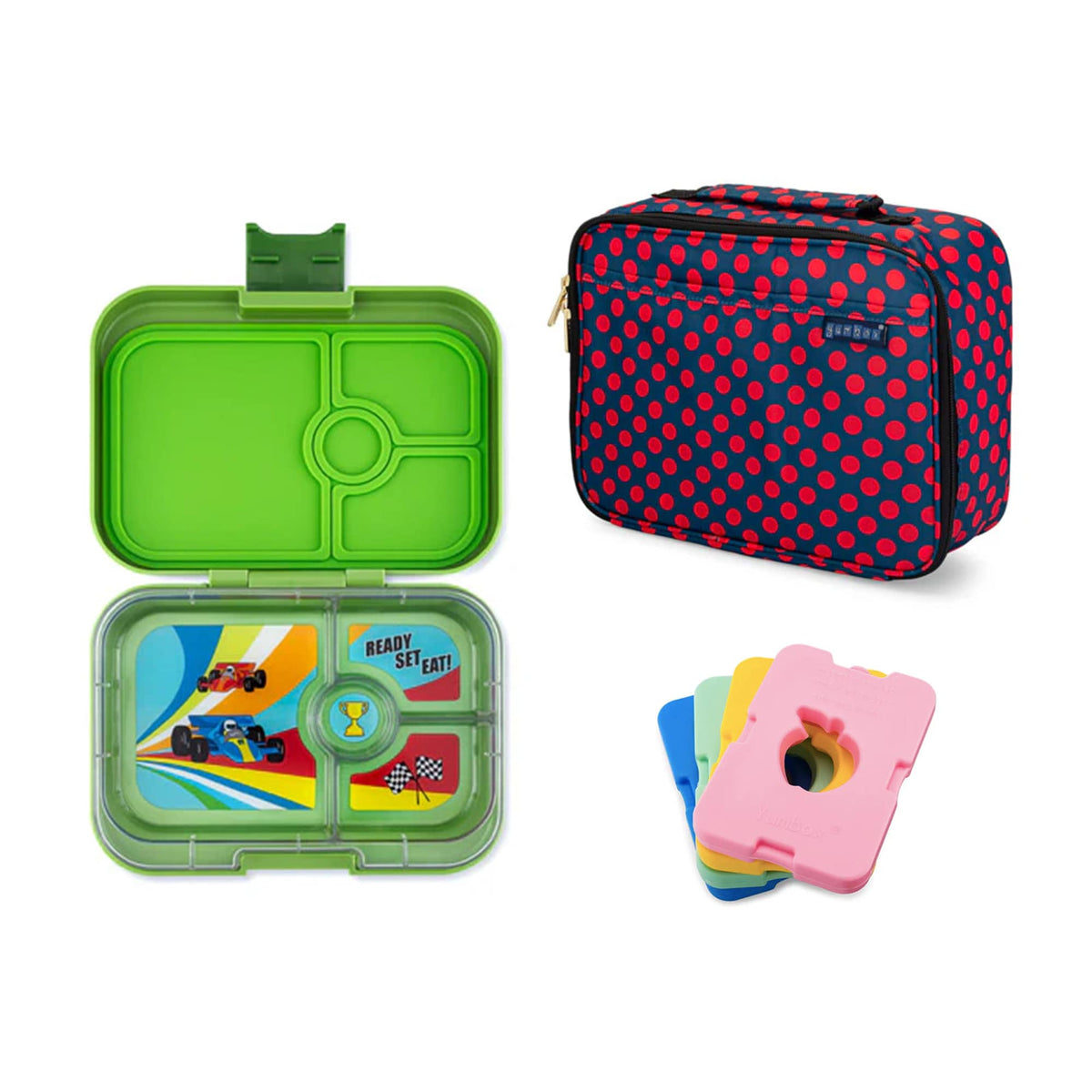 Yumbox Panino Bundle - Bento Lunch Box, Bag, Ice Pack