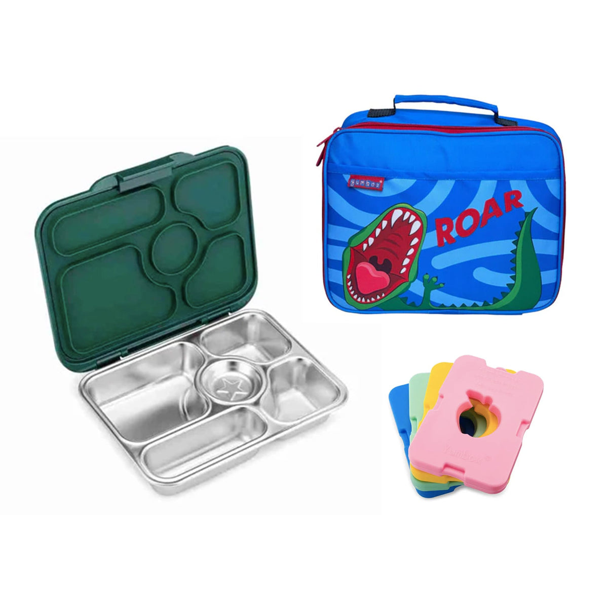 Yumbox Presto Bundle - Bento Lunch Box, Bag, Ice Pack