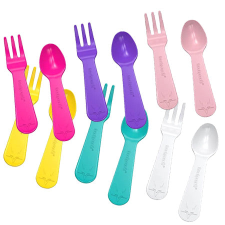 Lunch Utensil Set- Includes Reusable Fork, Spoon, Chopsticks and Carrying  Case - Durable, Dishwasher Safe